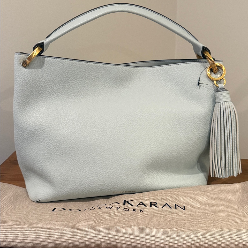 Donna Karan Glenwood Light Blue Hobo Shoulder Bag